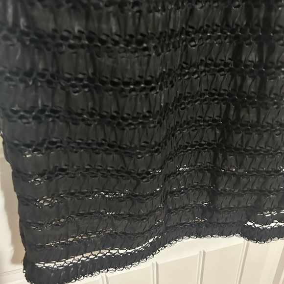Zara Plastic Weave Black Dress - Picture 4 of 5